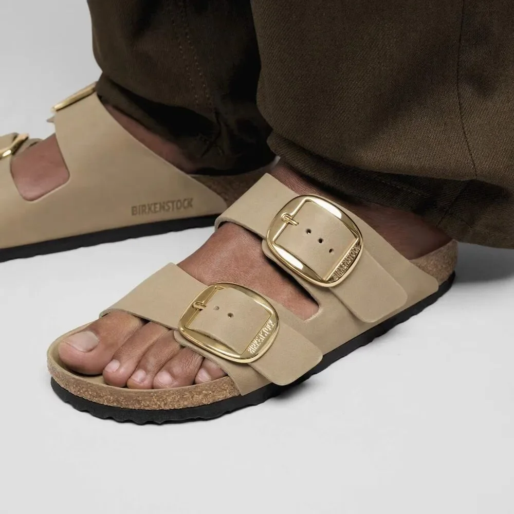 Birkenstock Arizona Big Buckle Leather Narrow Fit Sandals EU 39 Tobacco Brown